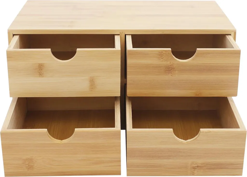 Organiseur multifonction en bambou pour fournitures et maquillage 33cm