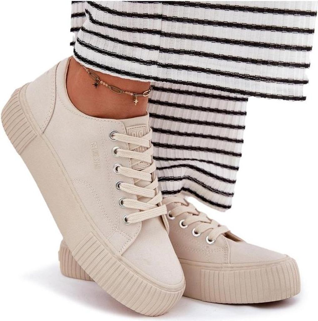 Damen Stoff Sneakers Big Star RR274407 Beige 36