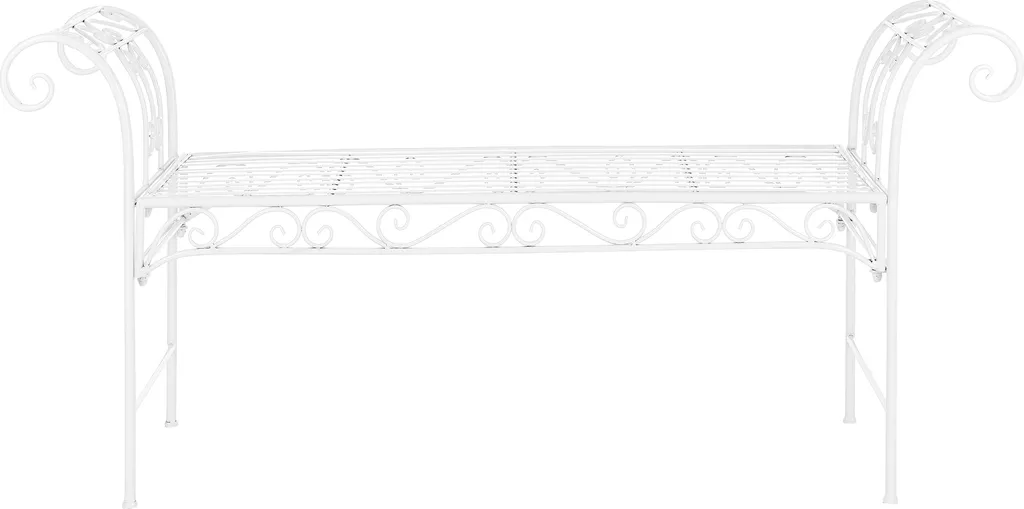 Panca Cossila in Metallo Bianco 200kg - Panchina Esterno Offerta - 2