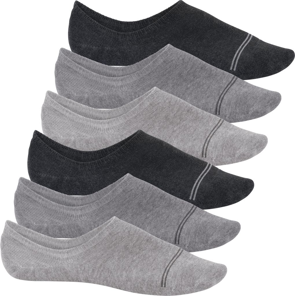 Footstar Damen und Herren Füßlinge (6 Paar) No Show Footies Produktbild 