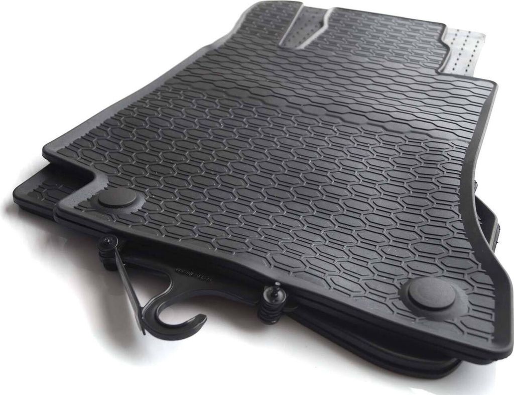 Gummimatten für Mercedes CLS C257 & AMG Premium Gummi Matten Fußmatten, Geruchsneutral, 4-teilig, Schwarz, Modernes Hexagon Design