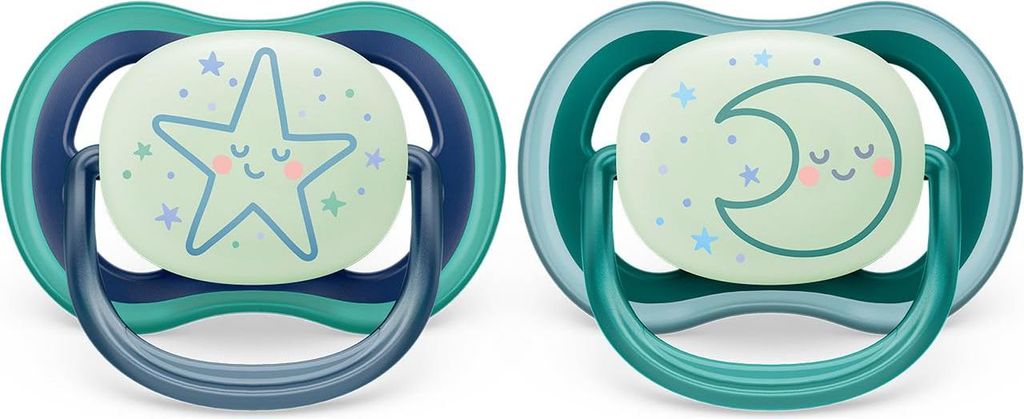Philips Avent Ultra Air Beruhigungssauger 2 leichte belüftete mit Leuchtstofflampen Slot