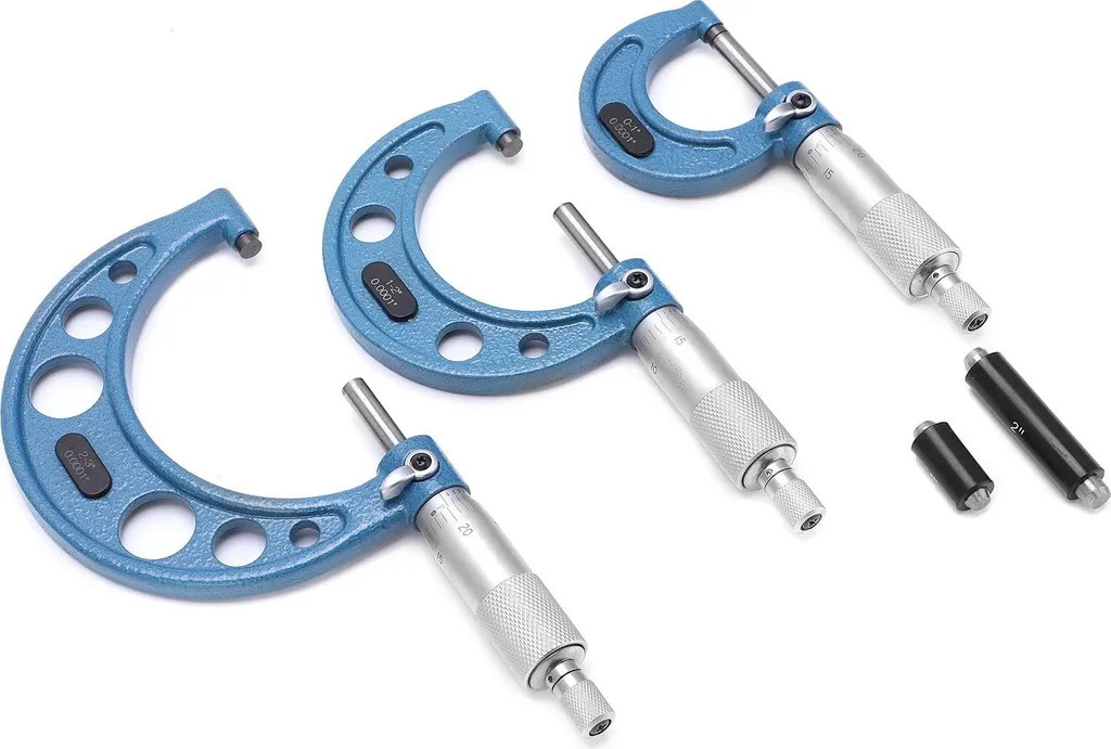 Micromètre de mesure 0-3 pouces robuste, acier haute performance