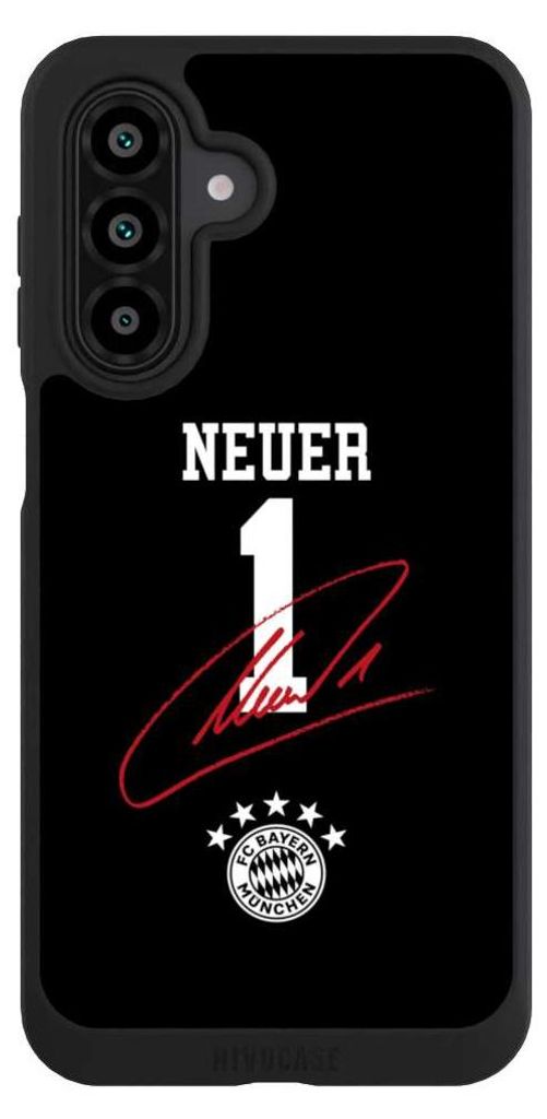 NIVOCASE Handyhülle für Samsung Galaxy A17 5G Hülle NIVOpure Case Schwarz FC Bayern München FCB Manuel Neuer