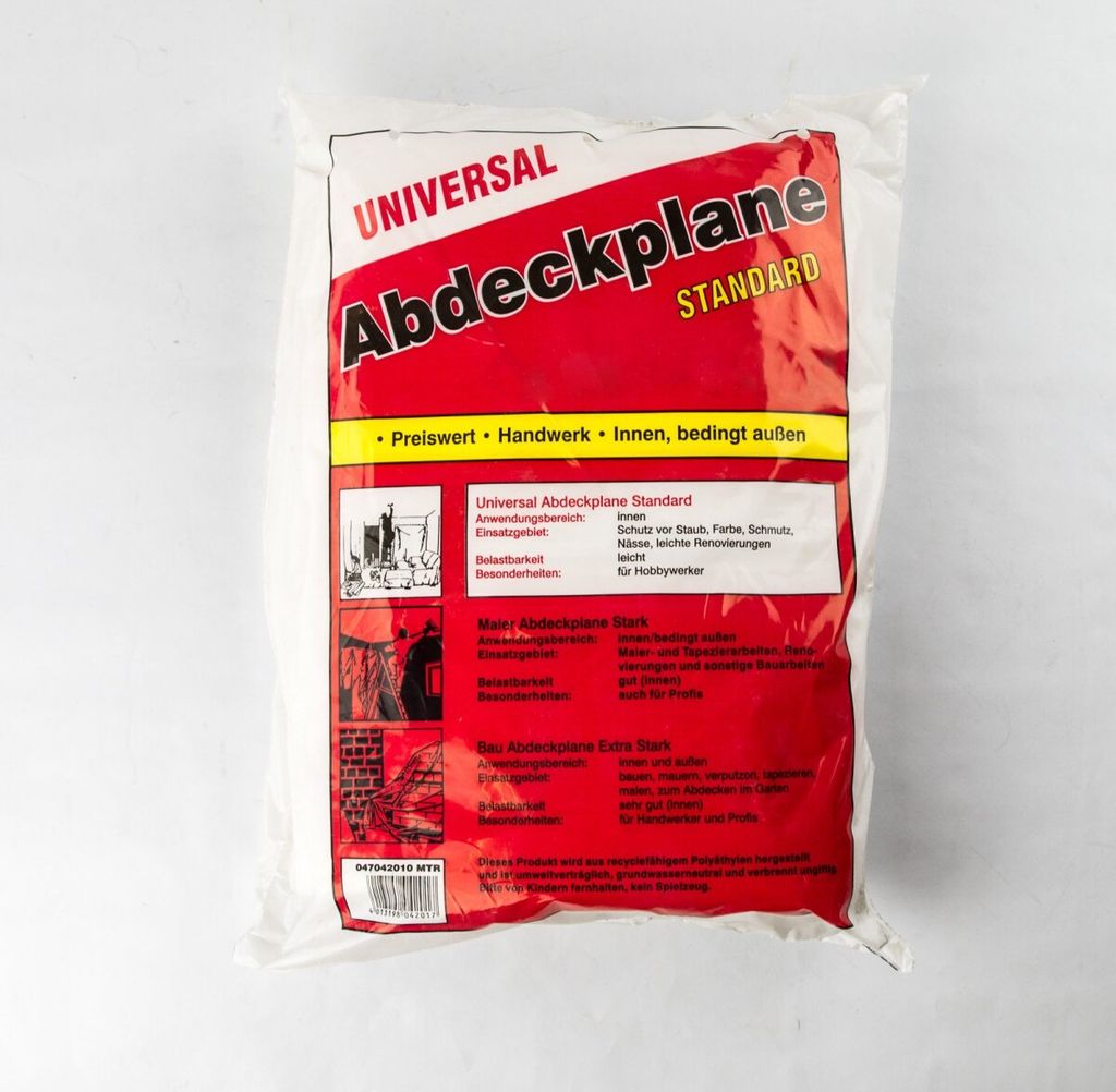 Schutzfolie Abdeckfolie Malerfolie Abdeckplane 2x50m HDPE-Folie transparent