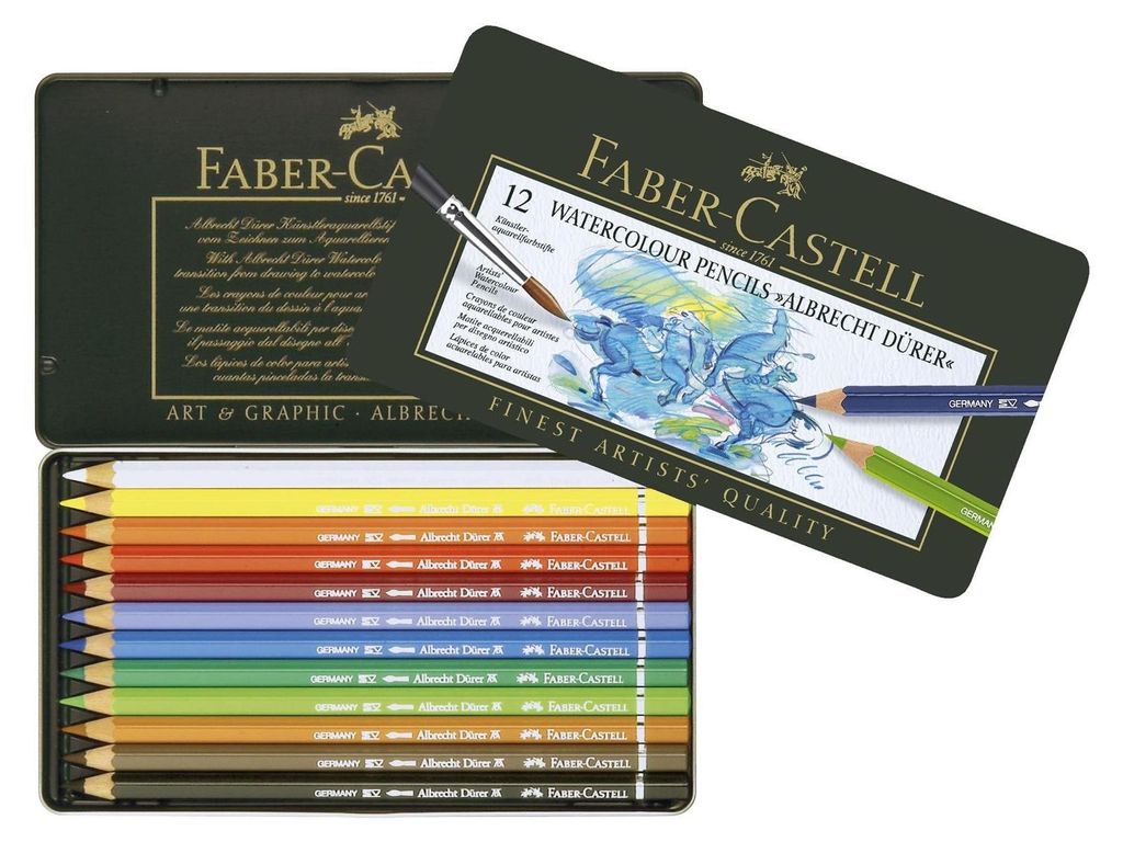 FABER-CASTELL Aquarellstift A.Dürer 12er Metalletui Immagine del prodotto 