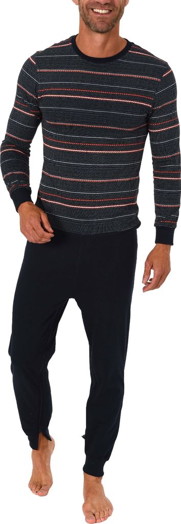 Herren Pflegeoverall langarm mit Reißverschluss am Rücken und Bein - 291 170 90 732 ; marine , L