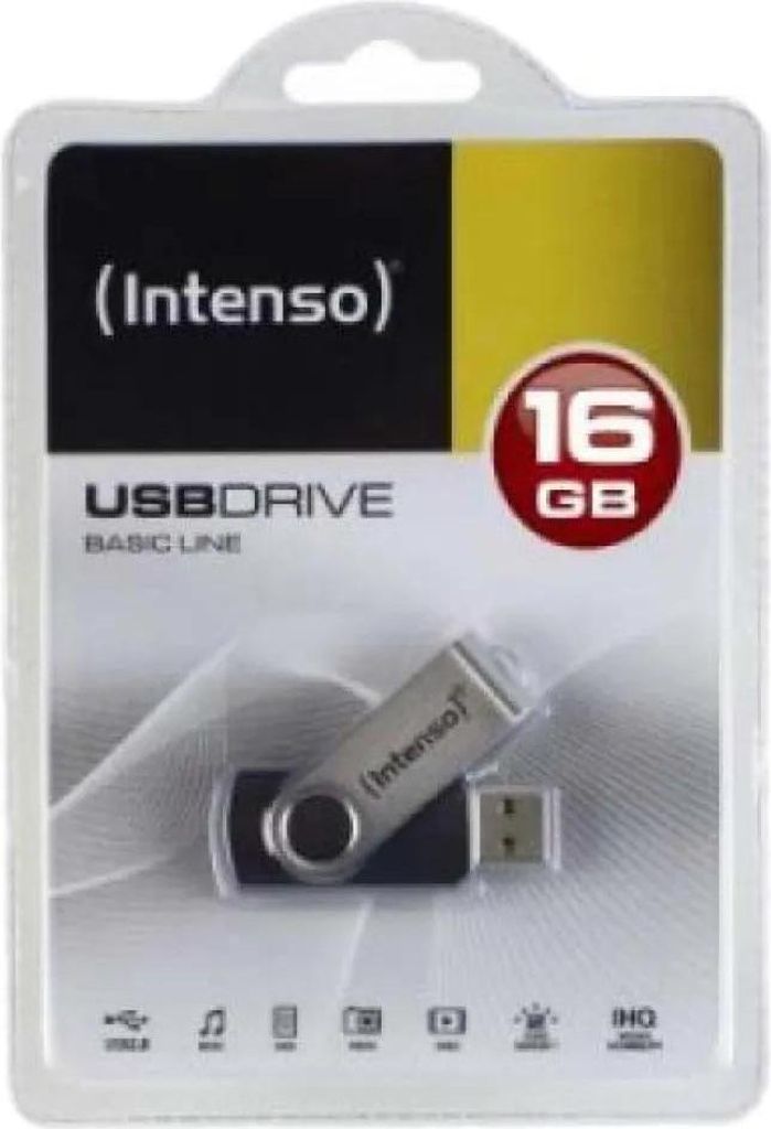 Pendrive USB INTENSO Basic Line 16 GB Nero Argento Pendrive Immagine del prodotto 