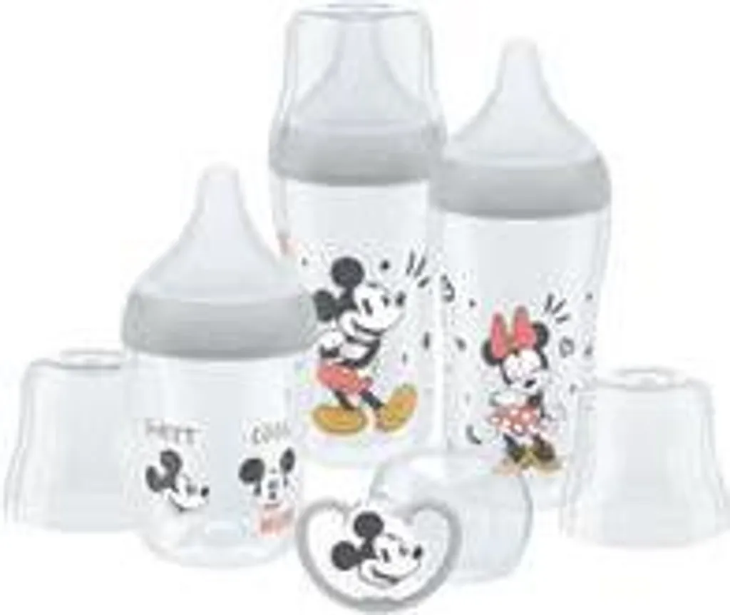 Kit Naissance NUK Perfect Match Disney - Pack Biberons Gris pour Bébé - 6