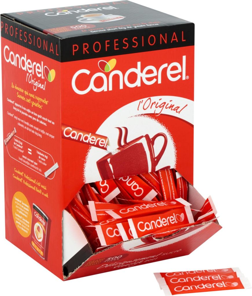 Canderel - Bâton d'édulcorant Canderel 500x0.5gr | Boîte de Image du produit 