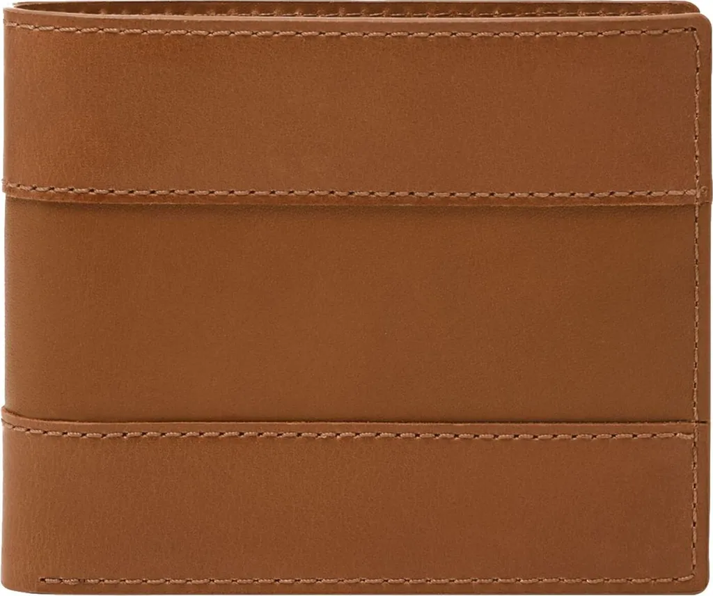 Portefeuille Everett Bifold en Cuir Marron : Rangement Compact et Chic