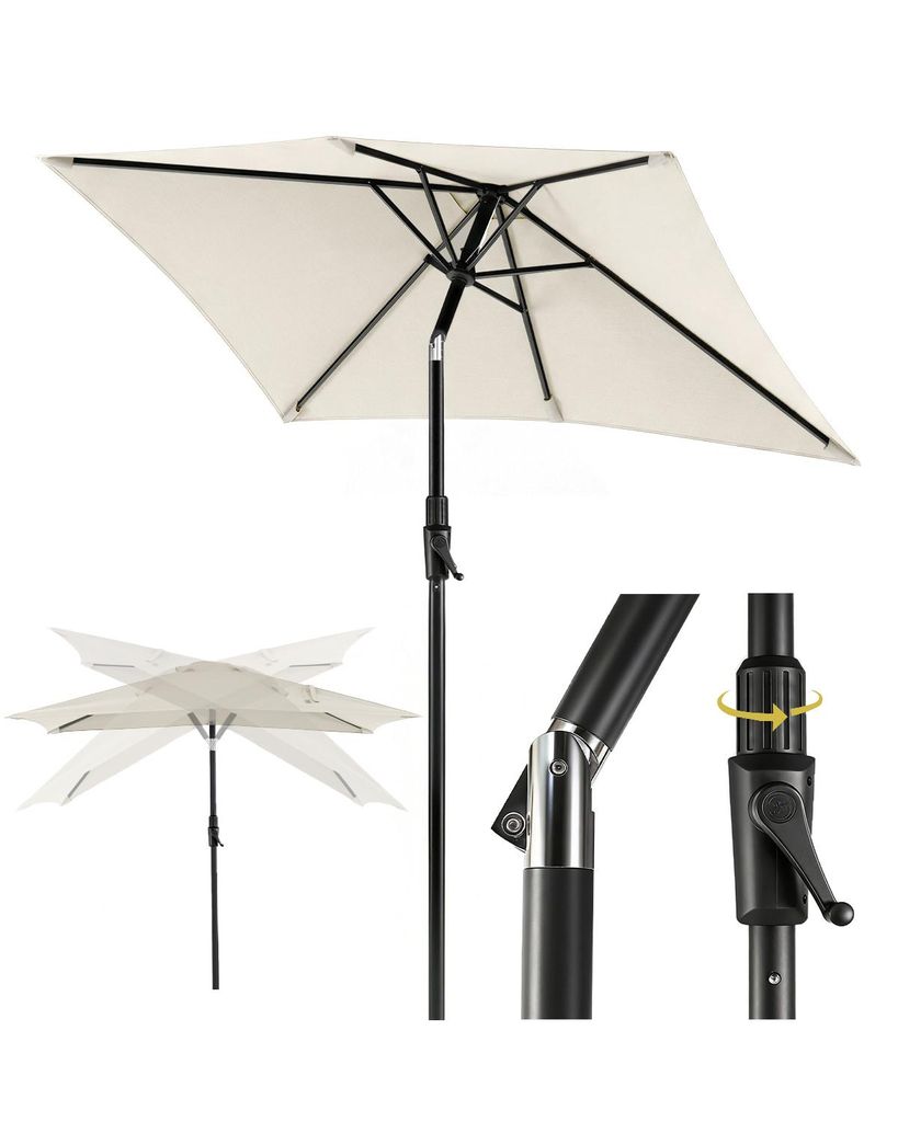 Sekey Rechteckiger Sonnenschirm 210x140 cm, Marktschirm mit Produktbild 