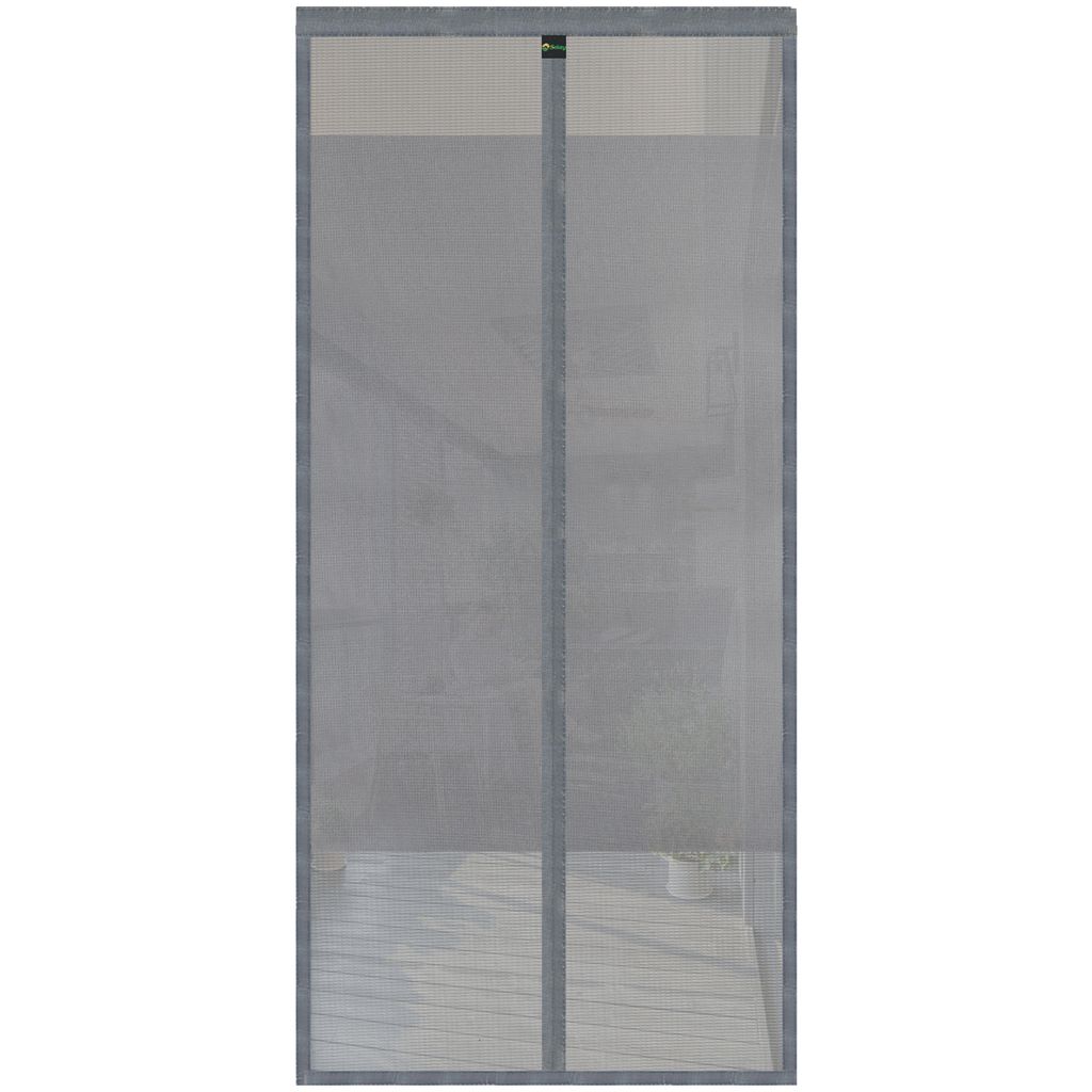Sekey Fliegengitter Für Balkontür 90 x 210 cm Magnetvorhang Fuer Balkontueren Ohne Bohren, Moskitonetz Grau