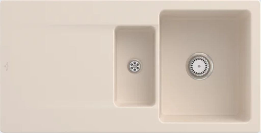 Villeroy & Boch Keramikspüle 333701FU, Siluet 60 R Einbauspüle - inkl.