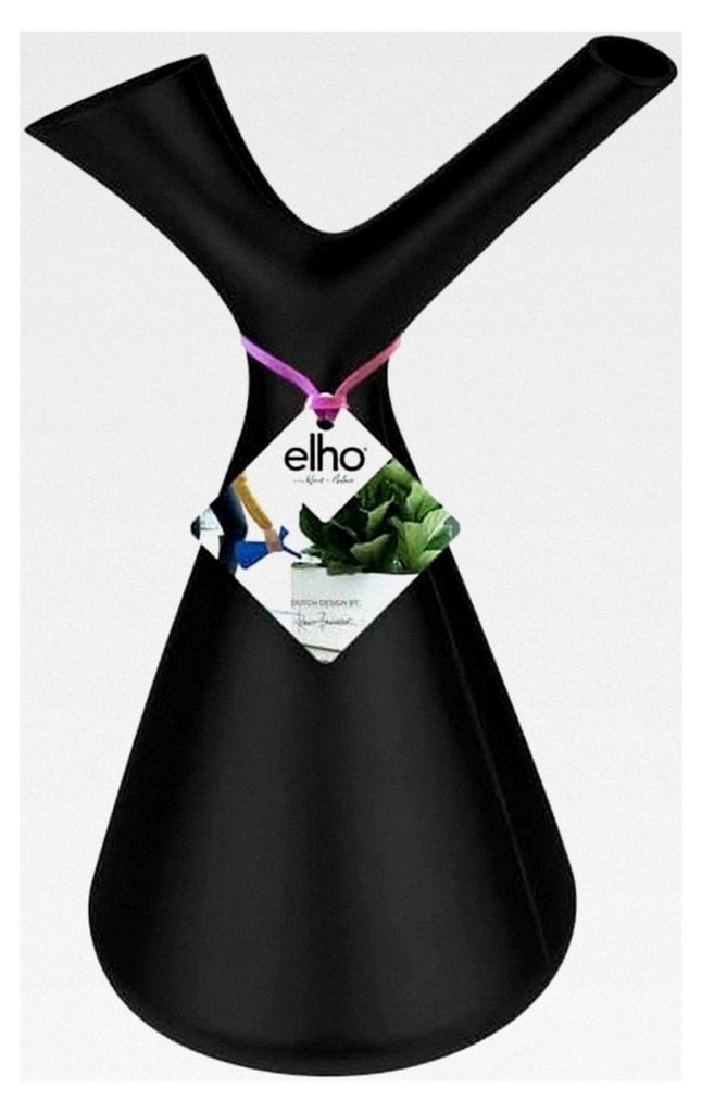 Plunge Gießkanne 20 - Gießkanne für Innen & Zubehör - Ø 15,0 x H 29,5 cm - Schwarz/Living Schwarz