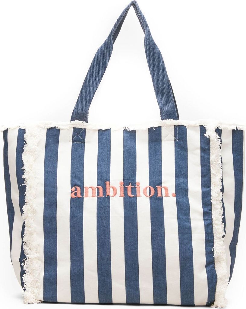 s.Oliver Schultertasche Shopper Dark Blue Stripes blau mehrfarbig