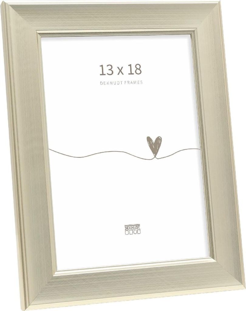 Deknudt Bilderrahmen S244 silber 13x18 cm mit gekehltem Leistenprofil