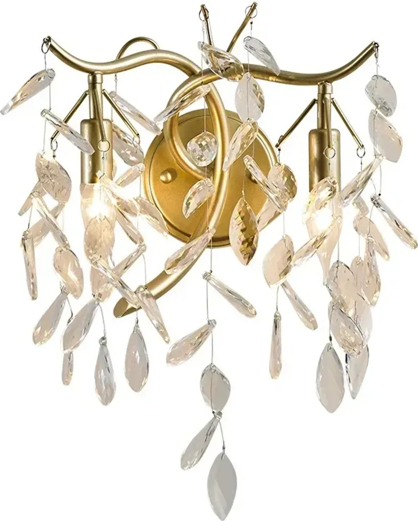 Plafonnier en cristal moderne, lustre de plafond doré scandinave