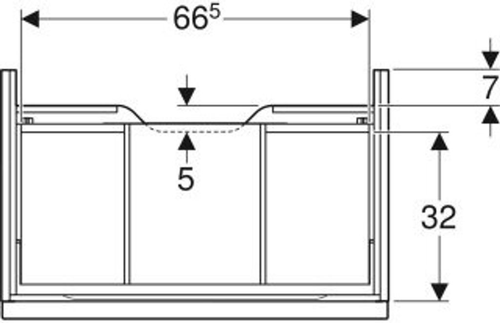 Geberit iCon Unterschrank für den Waschtisch, 1 Schublade, 74x24,7x47,6 cm, 502311, 502.311.01.2