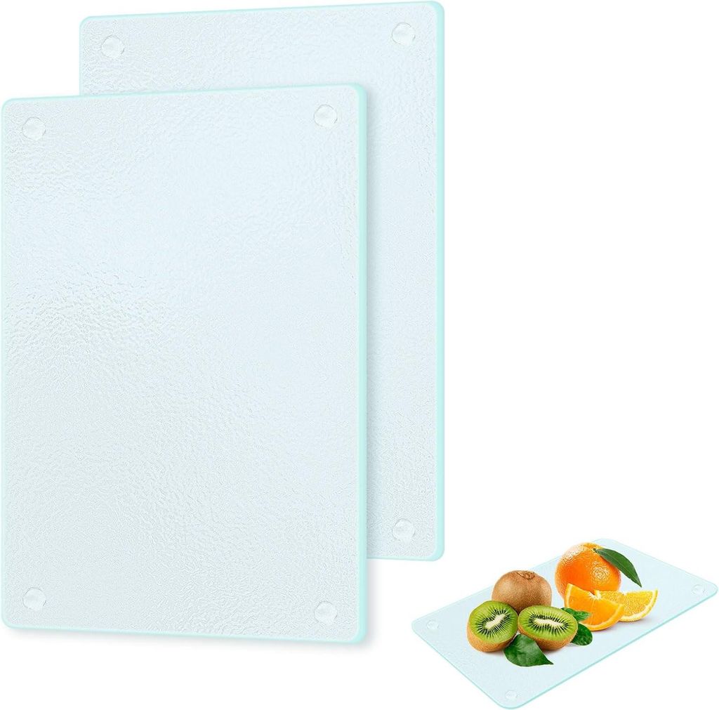 Hochwertige Schneidebrett aus gehärtetem Glas - langlebig und hygienisch