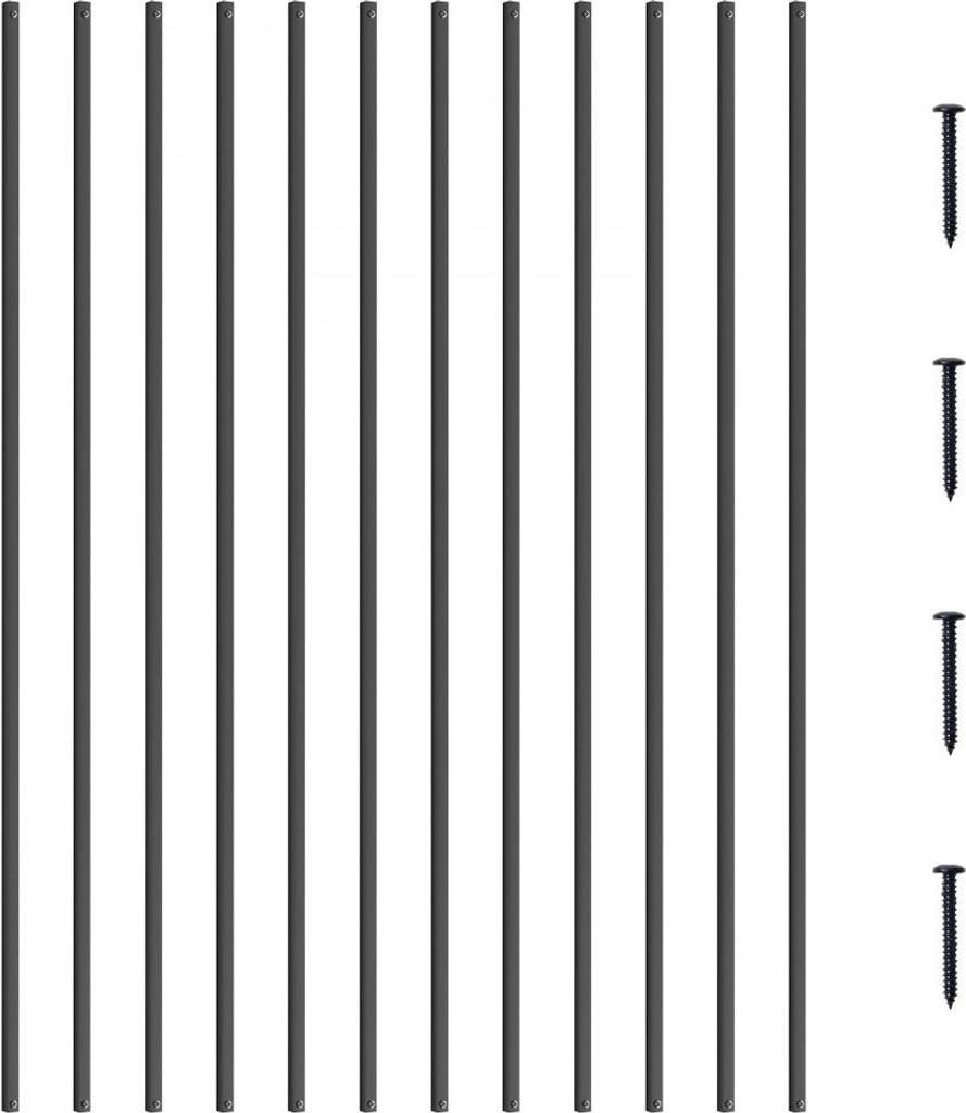 Metallbaluster Treppe - 11er-Pack - 13x1118mm Aluminiumspindeln mit Schrauben - Robuste Treppenverkleidung für Innen- und Außentreppen