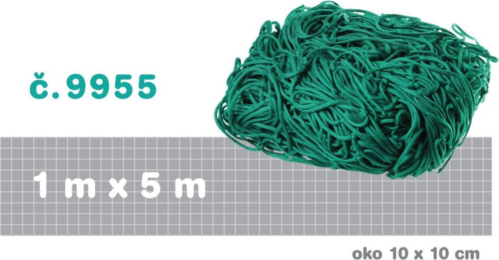 Grünes Netz 5x1 m, Masche 10x10 cm