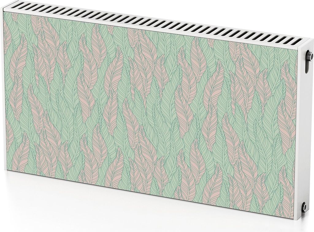 Blätter – Magnetische Heizkörperabdeckung – 110x60 cm – Magnet Heizkörperabdeckung – 3D Würfel – Heizkörperverkleidung – Magnetisc...