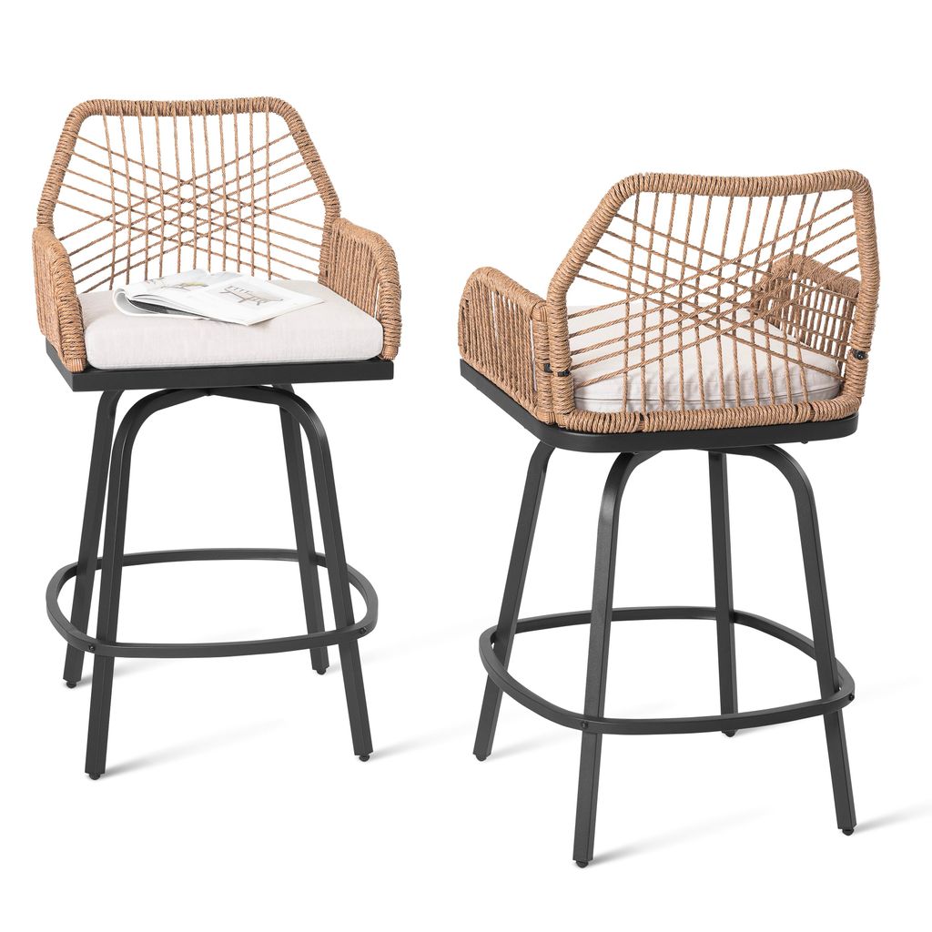 Avestar drehbare Garten-Barhocker 2er Set, hohe Produktbild 