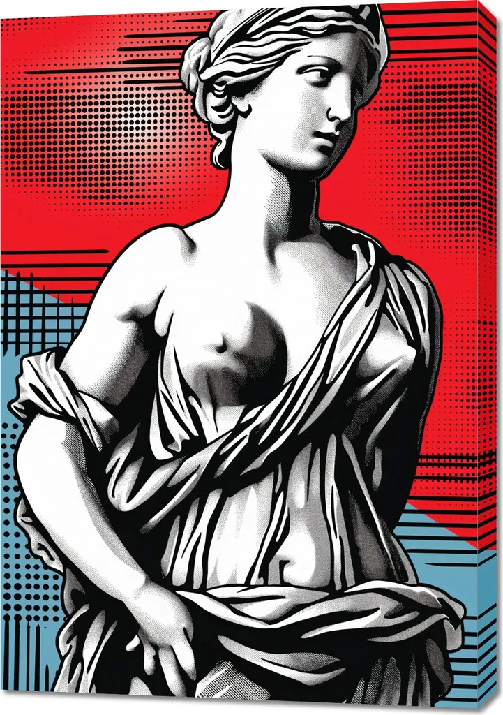 Arredo Pareti Luxury: Quadro 70x100 cm Rivisitazione Classica Contemporanea