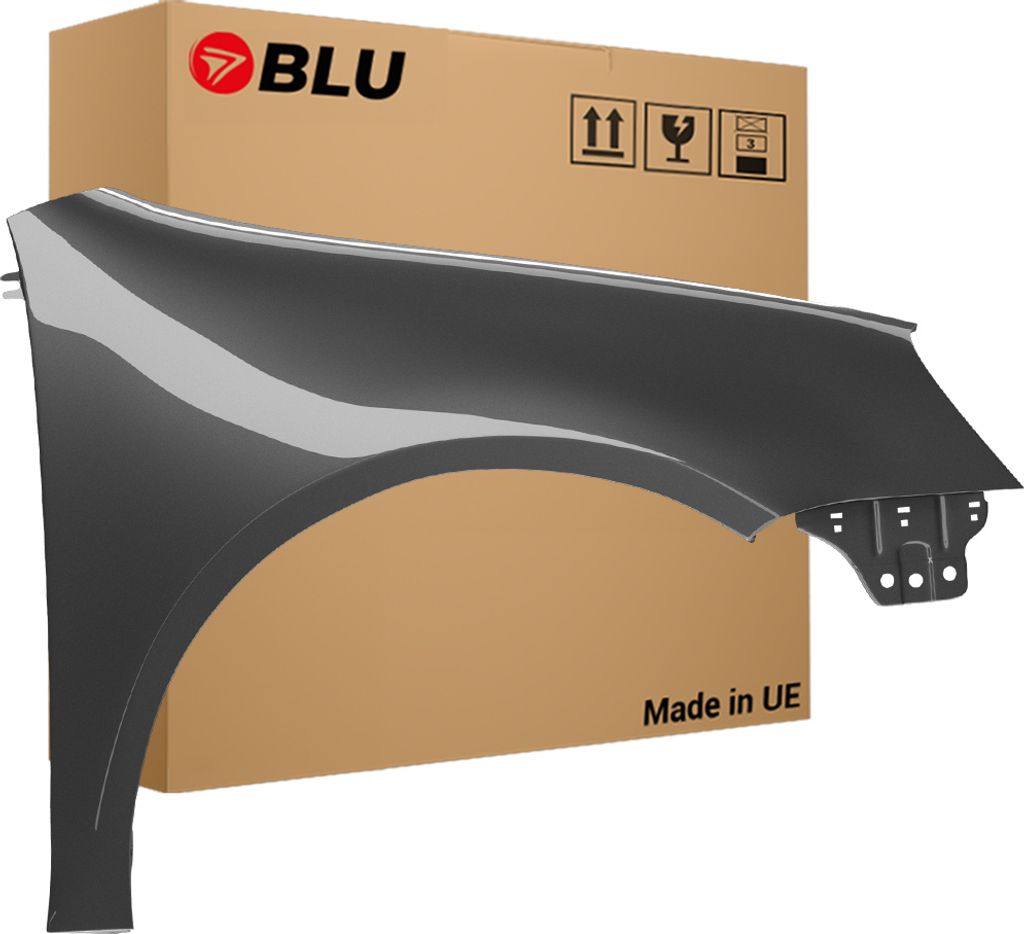 BLU Kotflügel Passend für VW Volkswagen GOLF V 5 SCHRÄGHECK LA7T Rechts Grau VereintGrau | 2003-2009 | Vorderseite Vorne | Lackiert | Einbaufertig