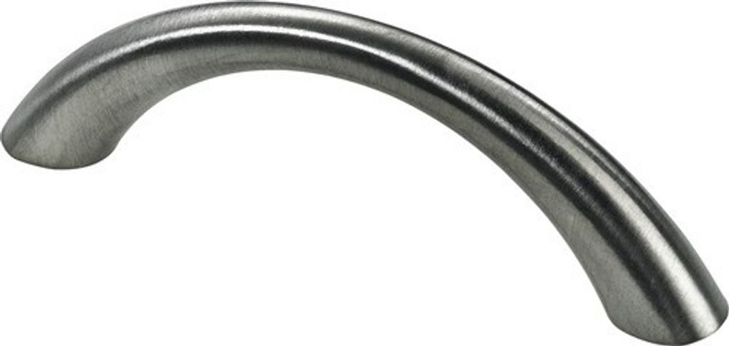 Möbelgriff Segmentbogen Zinkdruckguss edelstahl Lochabstand 64 mm LxBxH 23x79x10 mm