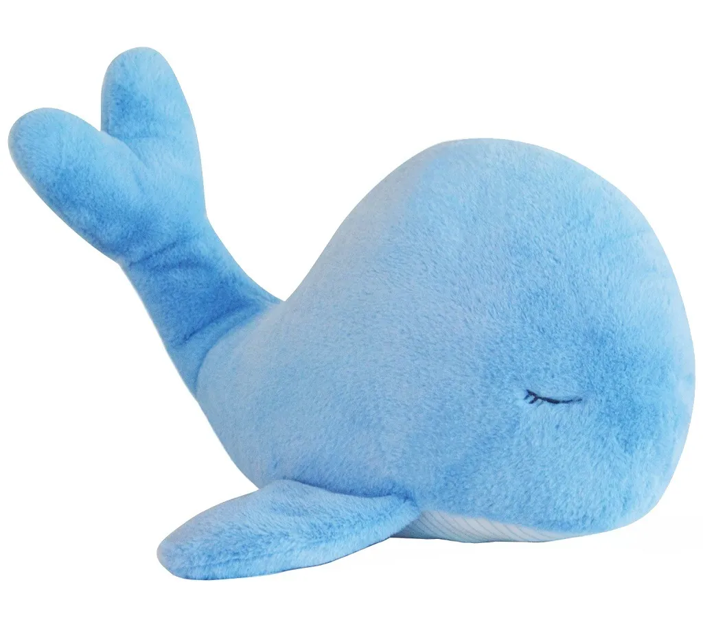 Grande peluche baleine bleue doudou XL 60cm rembourrage moelleux Bio