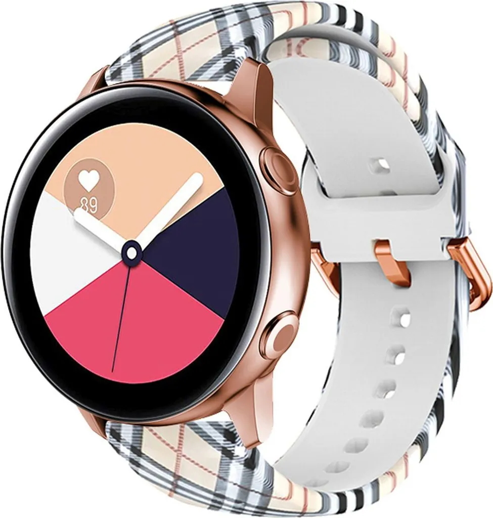 Cinturino Design Kariert 20mm per Galaxy Watch e Huawei Watch 2