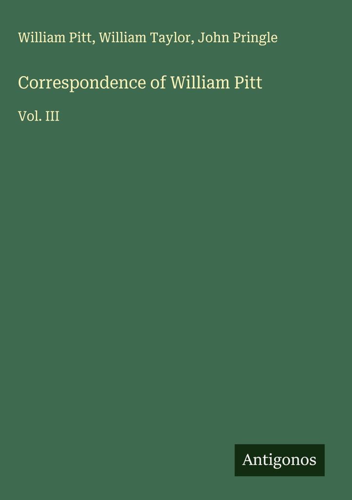 Korrespondenz von William Pitt