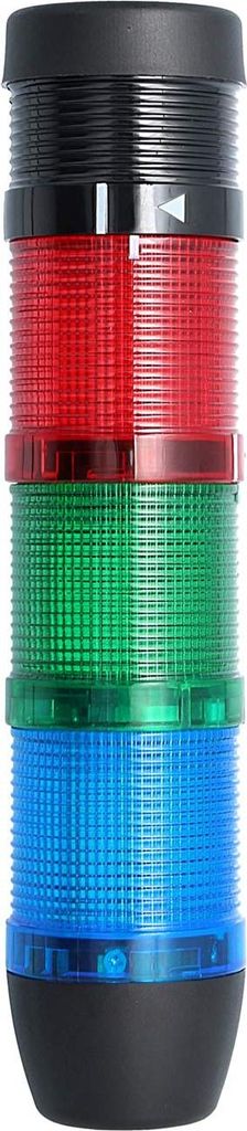 STEX24 Signalsäule blau-grün-rot, 50mm, 24V AC/DC, LED-Blinklicht mit Summer, SS50-B3/24 112 Lautstärke 90 db - 1 Stück
