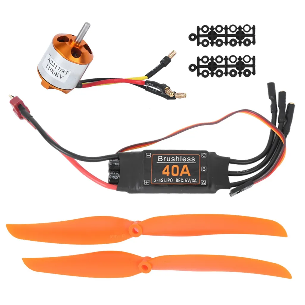 Pack Motorisation Avion RC Brushless Complet avec Hélice et Servos