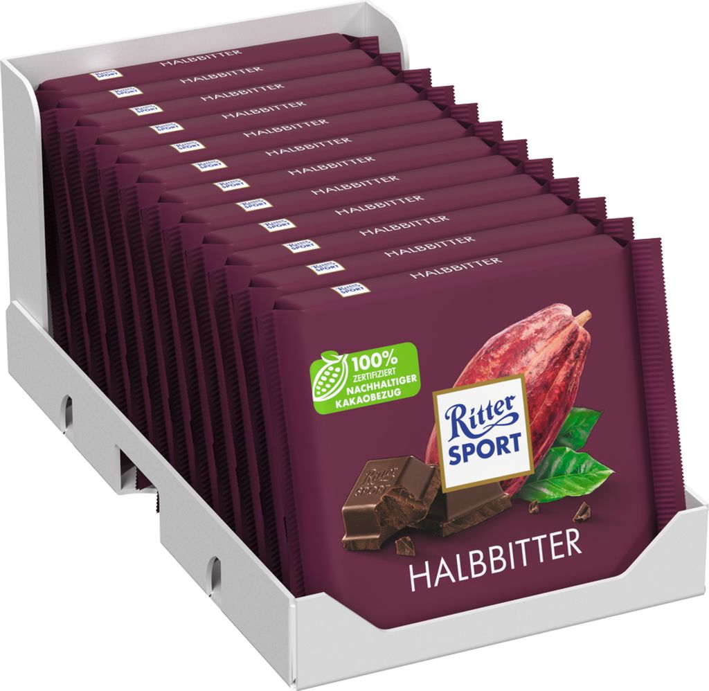 Ritter Sport Halbbitter 12 x 100g