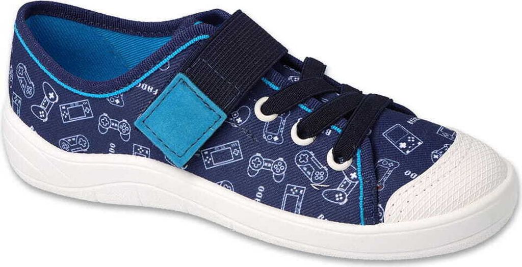 Jungen sneakers Befado 351X023 351Y023 blau game, klettverschluss