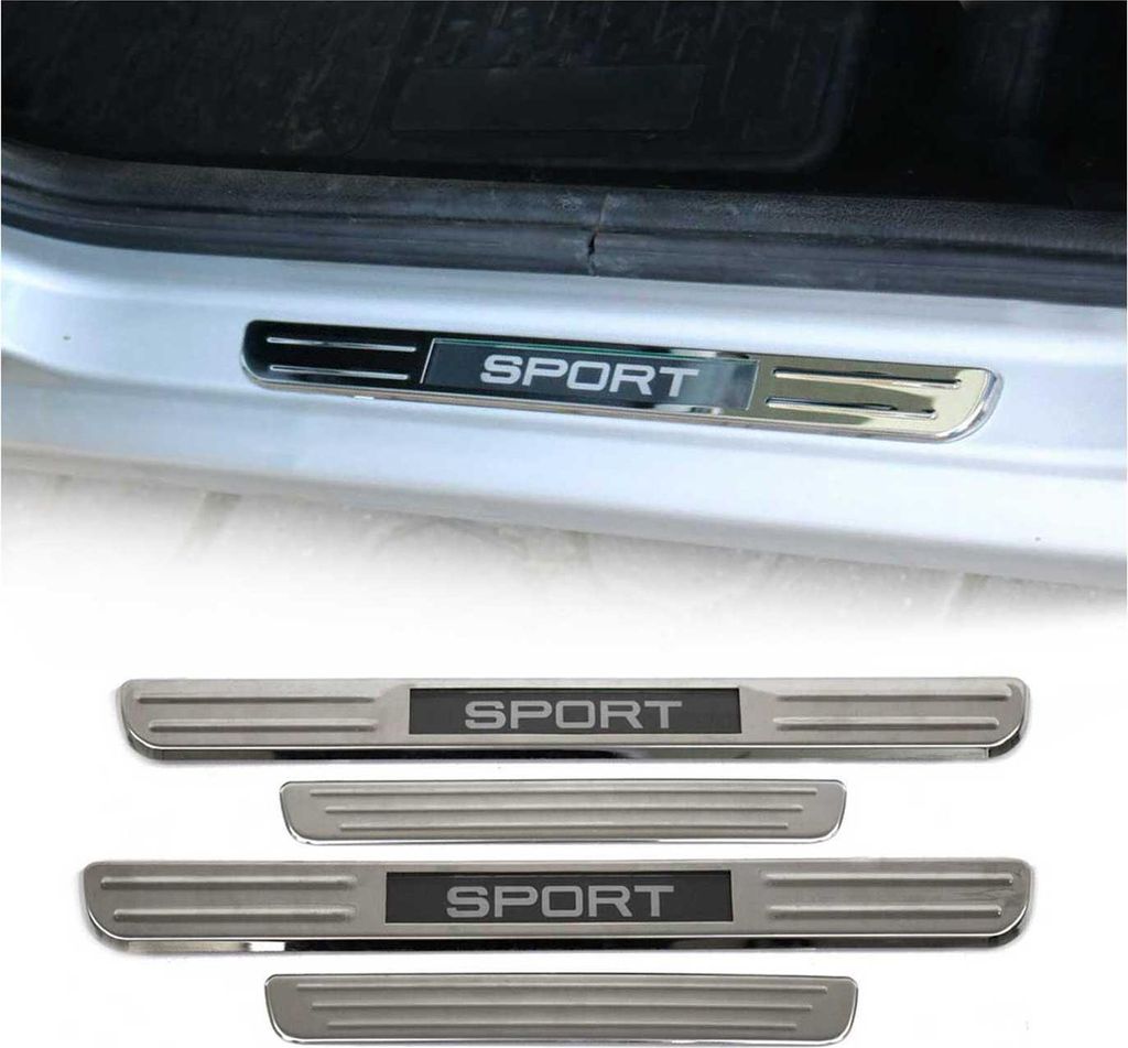 Einstiegsleisten Türschweller Sport für VW Polo 2000-2025 Edelstahl Silber 4tlg