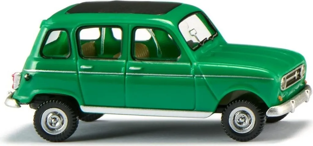 Modèle Réduit Renault 4L avec Toit Ouvrant en Toile Vert Collectionneur