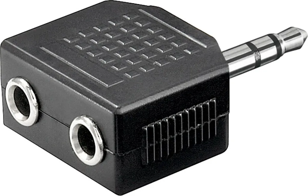 goobay Audio Adapter 3,5 mm 1 zu 2 (Bulk)