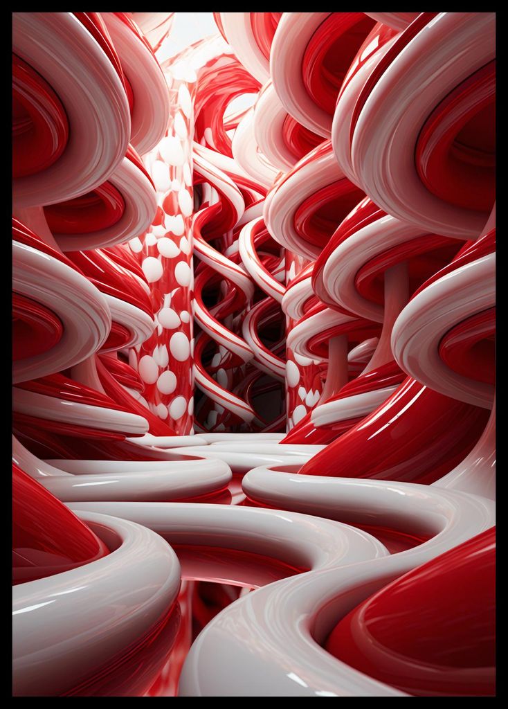 Plakat 42x59,4cm Rote Wirbel