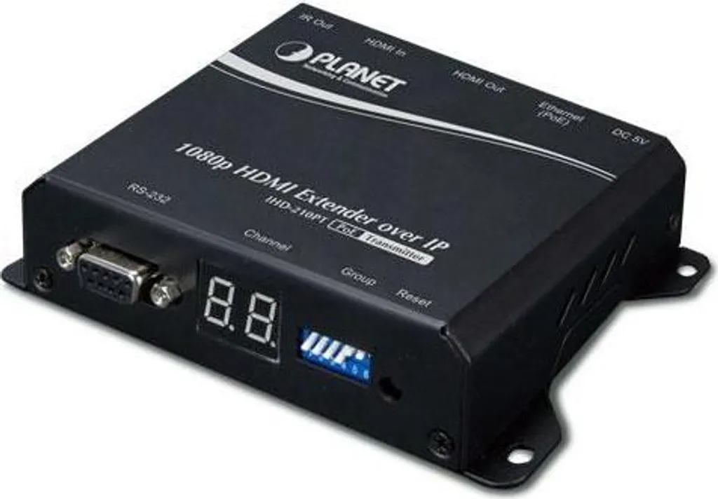 Transmetteur HDMI PLANET IHD-210PT over IP avec Support PoE et Vidéo 4K