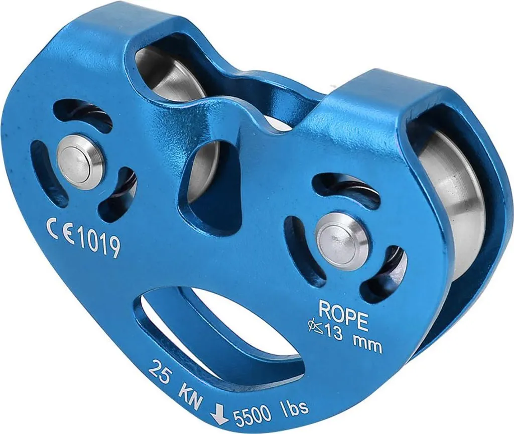 Poulie pivotante 25KN en aluminium lourd, bloc de rotation bleu escalade