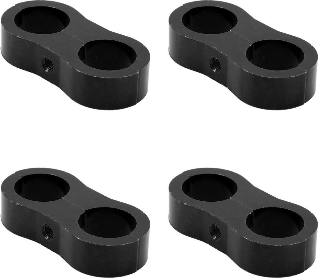 4 Stück 10AN Schlauchtrennerklemme, Kraftstoffleitungs-Montageteiler-Fitting-Adapter für Öl, Bremse, Wasserleitung, Gas