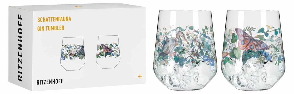 Ritzenhoff Schattenfauna Gin Tumbler 007 008 H25, 2er Set, Immagine del prodotto 