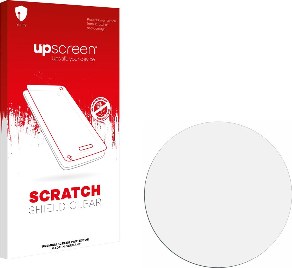 upscreen Schutzfolie für Kreisrunde Displays (ø: 38.5 mm) Displayschutz Displayschutzfolie Folie Klar Transparent