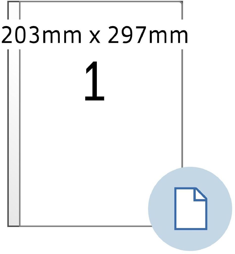 HERMA Universal Etiketten DATAPRINT 203 x 297 mm weiß 500 Etiketten