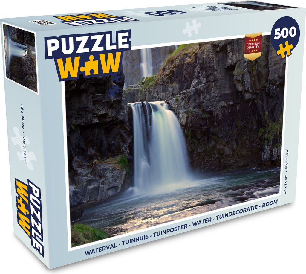 MuchoWow Puzzle 500 Teile Wasserfall - Wasser - Felsen - 500 Teile - Kinder - Selberbauen - Puzzlespiele