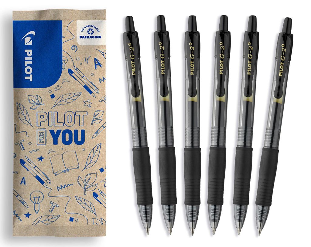 PILOT G2-7, penna a gel, (nera), 1 pezzo (confezione da 6) Immagine del prodotto 